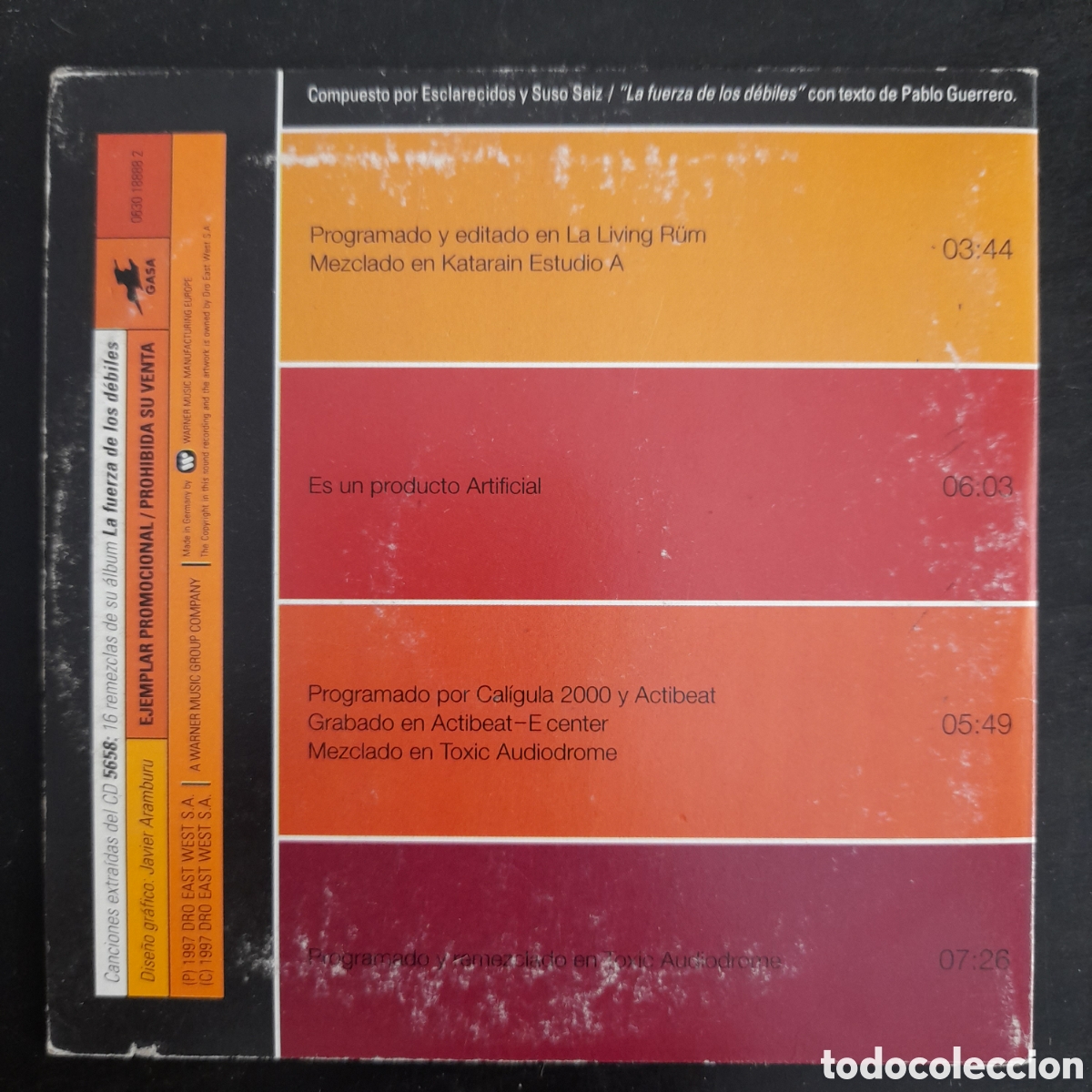 CDs de m&uacute;sica: Esclarecidos &ndash; Sampler 5658 Suerte. 1997.CD, Maxi-Single, Compilation - Foto 2