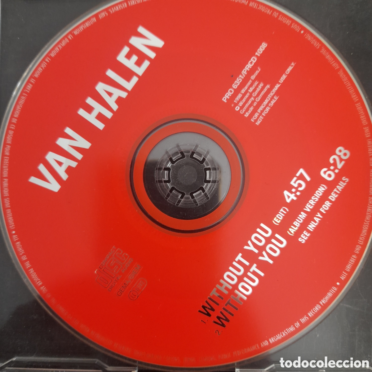 CDs de m&uacute;sica: Van Halen &ndash; Without You. 1998.CD, Single, Promo - Foto 3