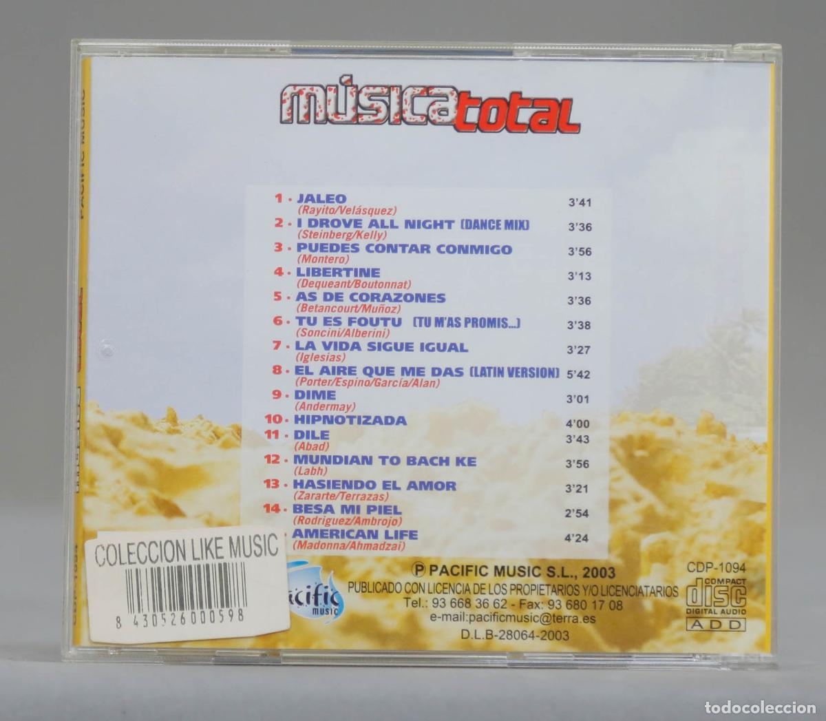 CDs de m&uacute;sica: CD. MUSICA TOTAL - Foto 2