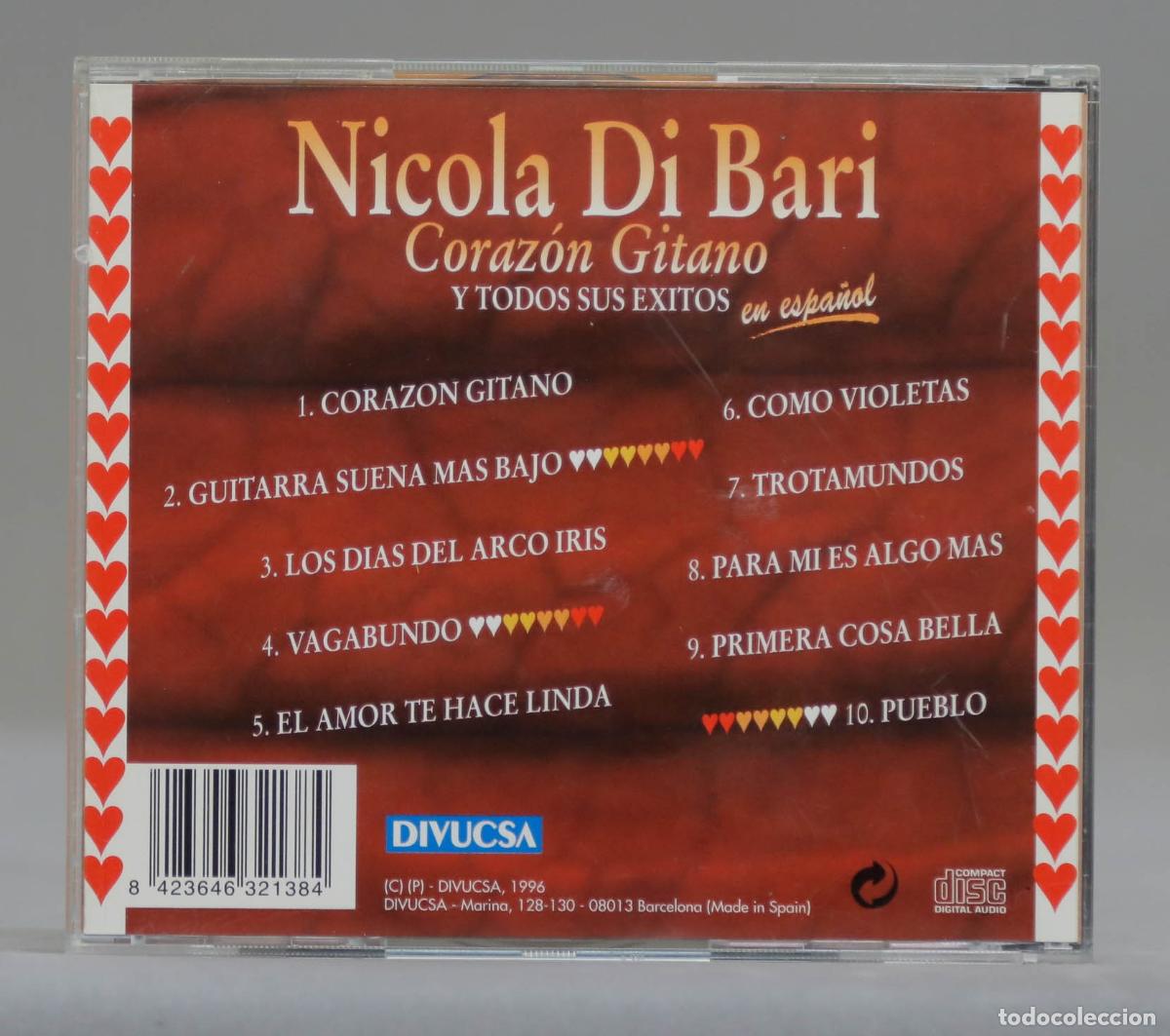 CDs de m&uacute;sica: CD. Nicola Di Bari &ndash; Mi Corazon Es Un Gitano - Foto 2