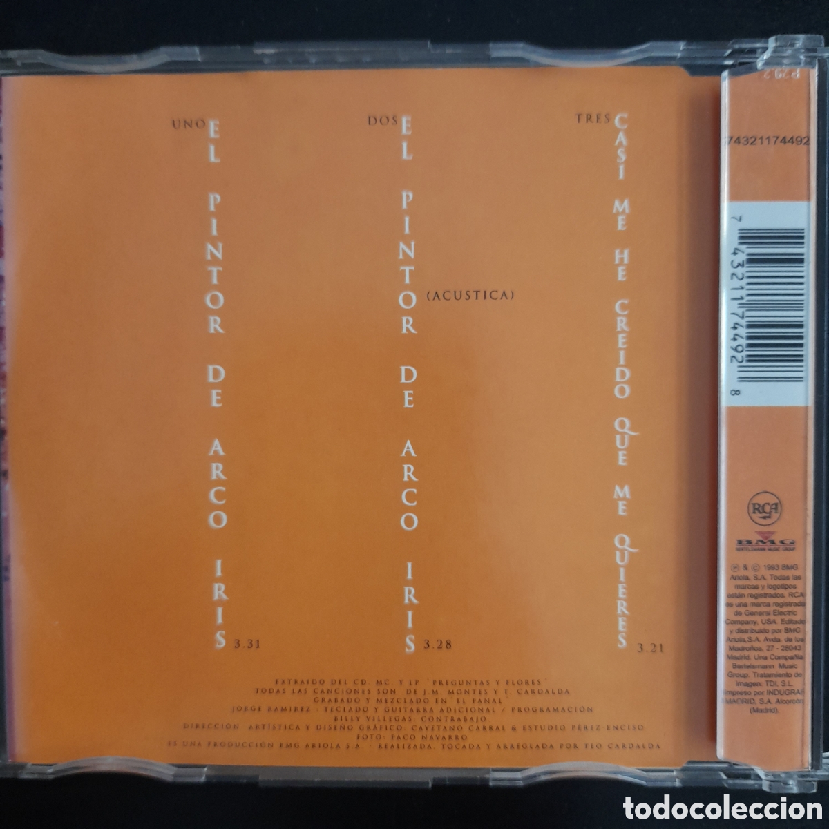 CDs de m&uacute;sica: C&oacute;mplices &ndash; El Pintor De Arco Iris. 1993.CD, Single - Foto 2