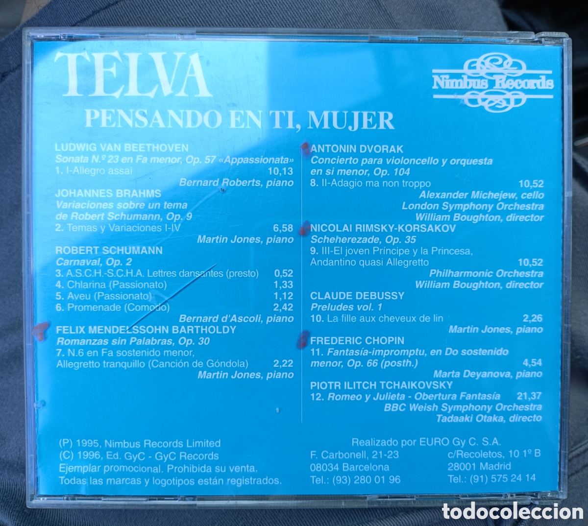 CDs de m&uacute;sica: CD Telva (Pensando en ti, mujer) - Foto 2