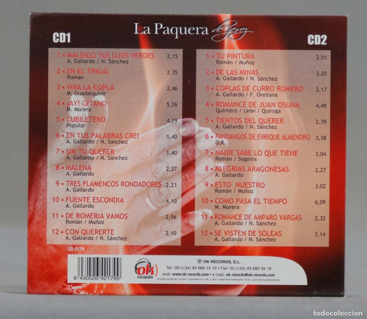 CDs de m&uacute;sica: 2 CD. LA PAQUERA DE JEREZ - Foto 2