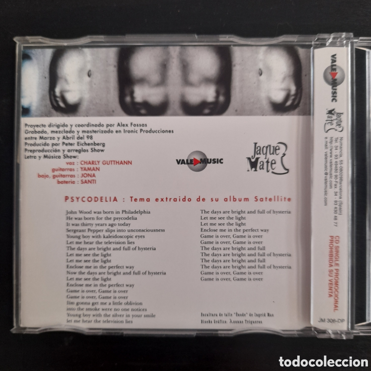 CDs de m&uacute;sica: Show &ndash; Psycodelia. CD, Single, Promo 1998 Espa&ntilde;a - Foto 3