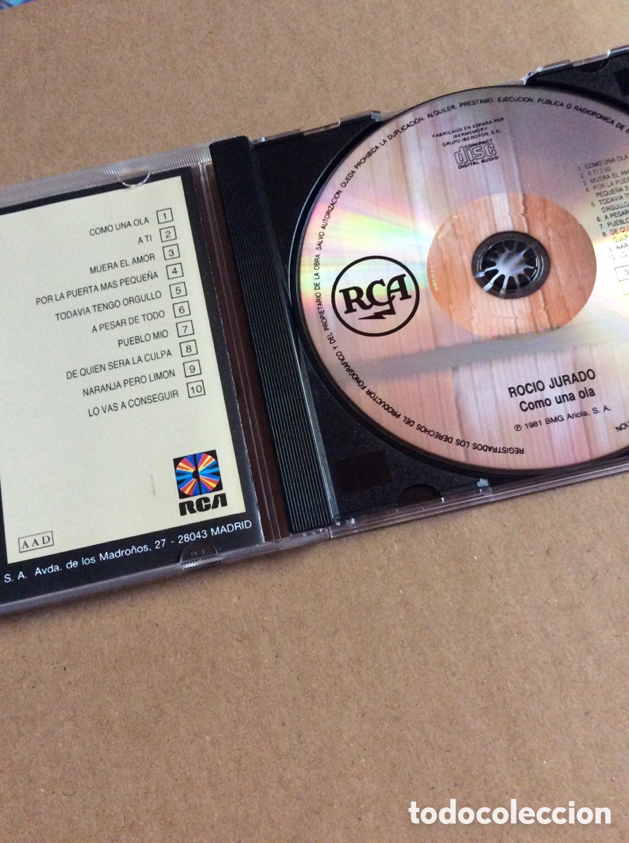 CDs de m&uacute;sica: Rocio Jurado Como una ola CD - Foto 3