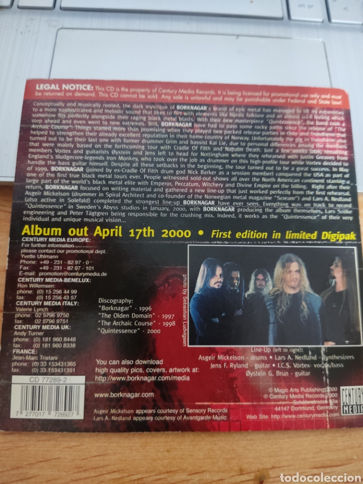CDs de m&uacute;sica: cd promo Borknagar &ndash; Quintessence - Foto 2