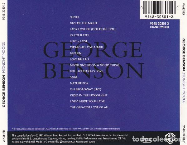 CDs de m&uacute;sica: George Benson - Midnight Moods - Foto 2