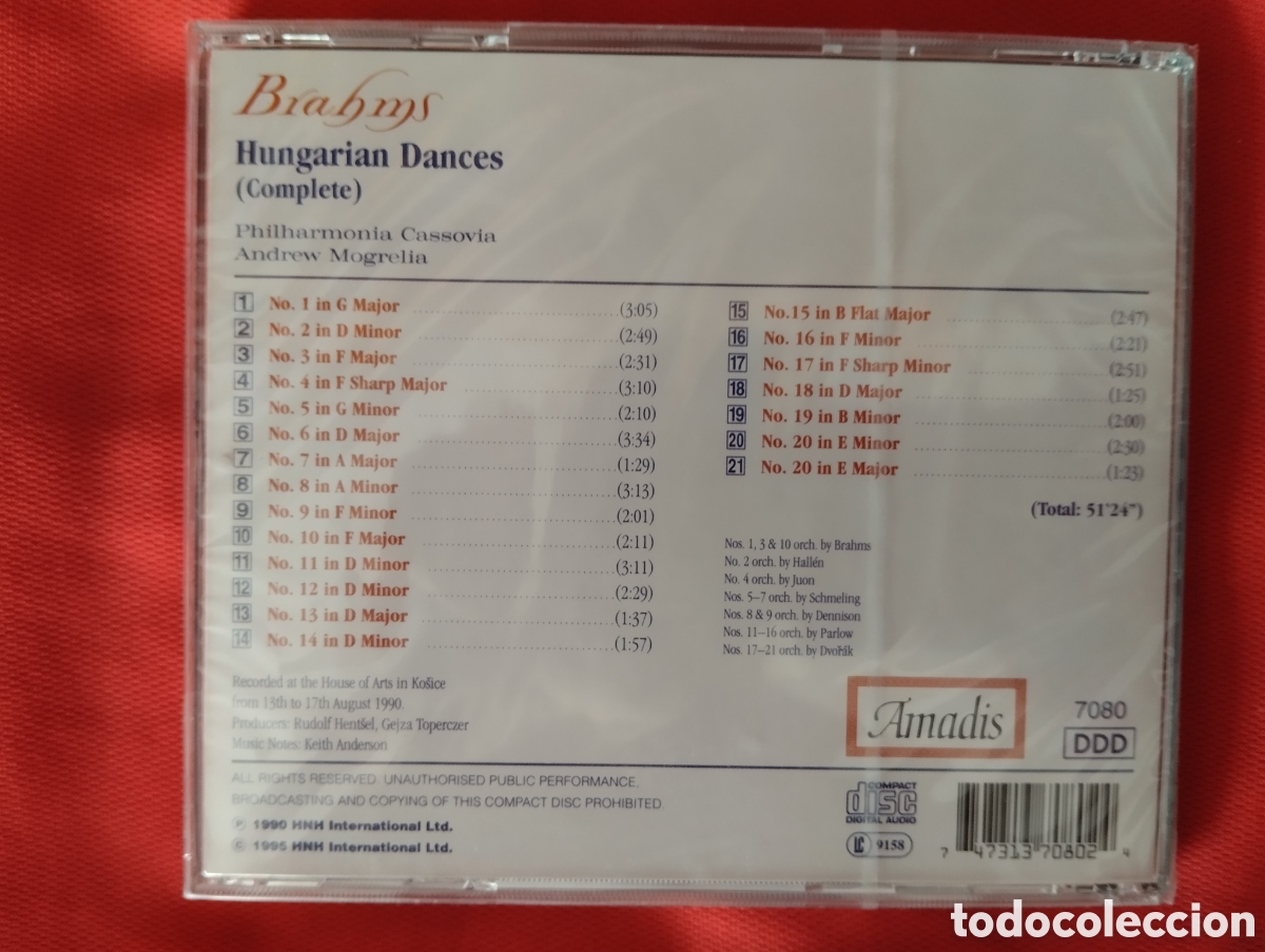 CDs de m&uacute;sica: NUEVO, BRAHMS - Hungarian Dances. CD Complete - Foto 2