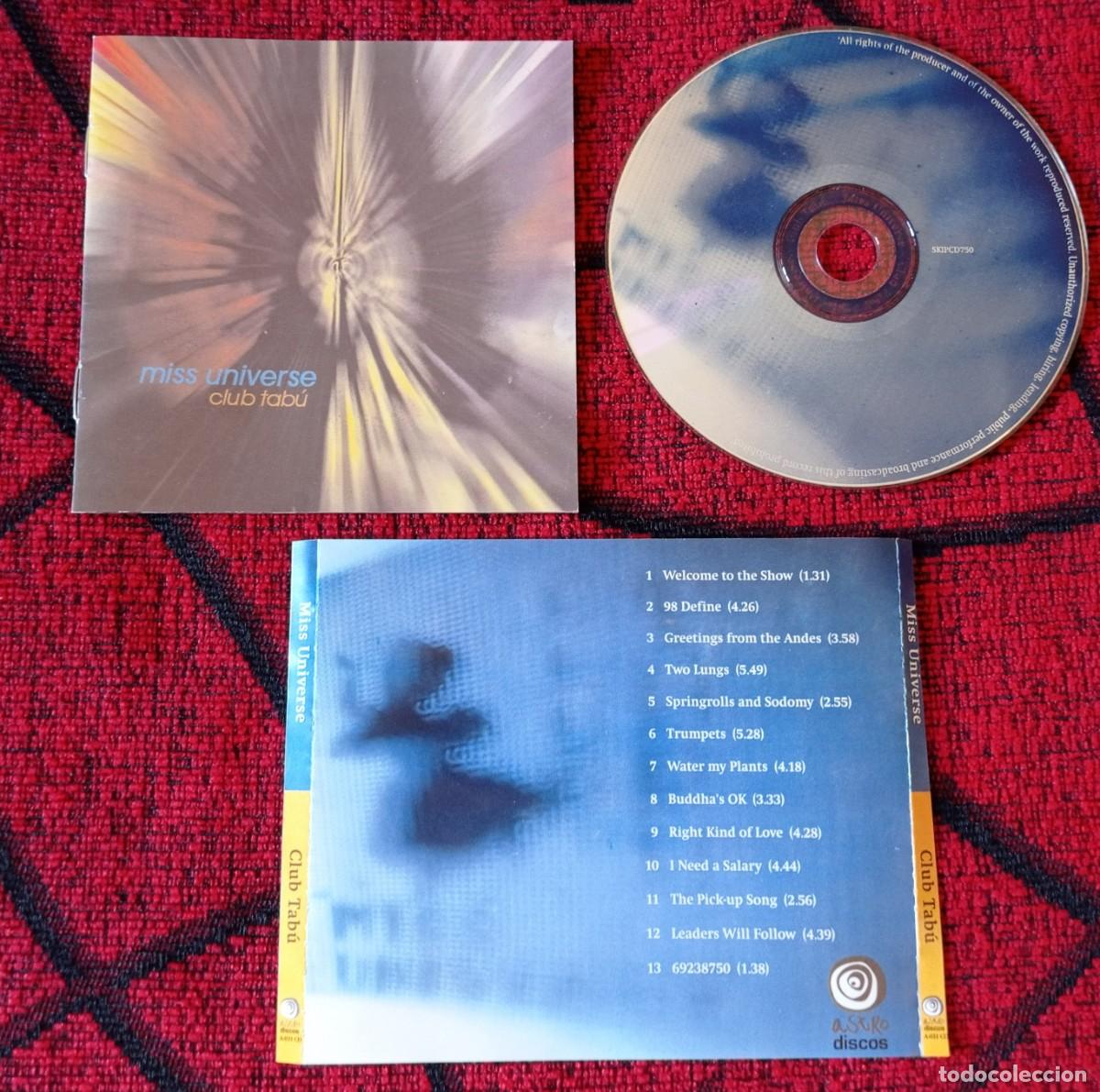 CDs de m&uacute;sica: MISS UNIVERSE ** Club Tabu ** CD ORIGINAL 1998 INDIE ROCK