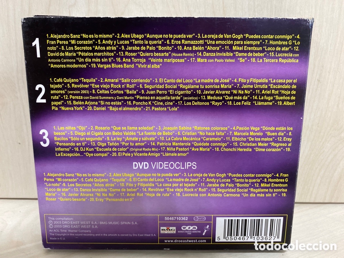 CDs de m&uacute;sica: &Ntilde; (Los &Eacute;xitos Del A&ntilde;o) - 2003 (3xCD, Comp + DVD-V) - Foto 3