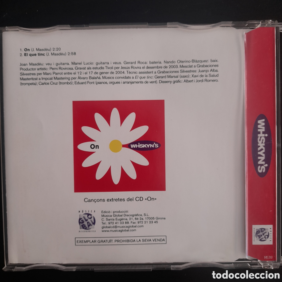 CDs de m&uacute;sica: Whiskyns &ndash; On. CD, Single, Promo, Slim Case - Foto 2