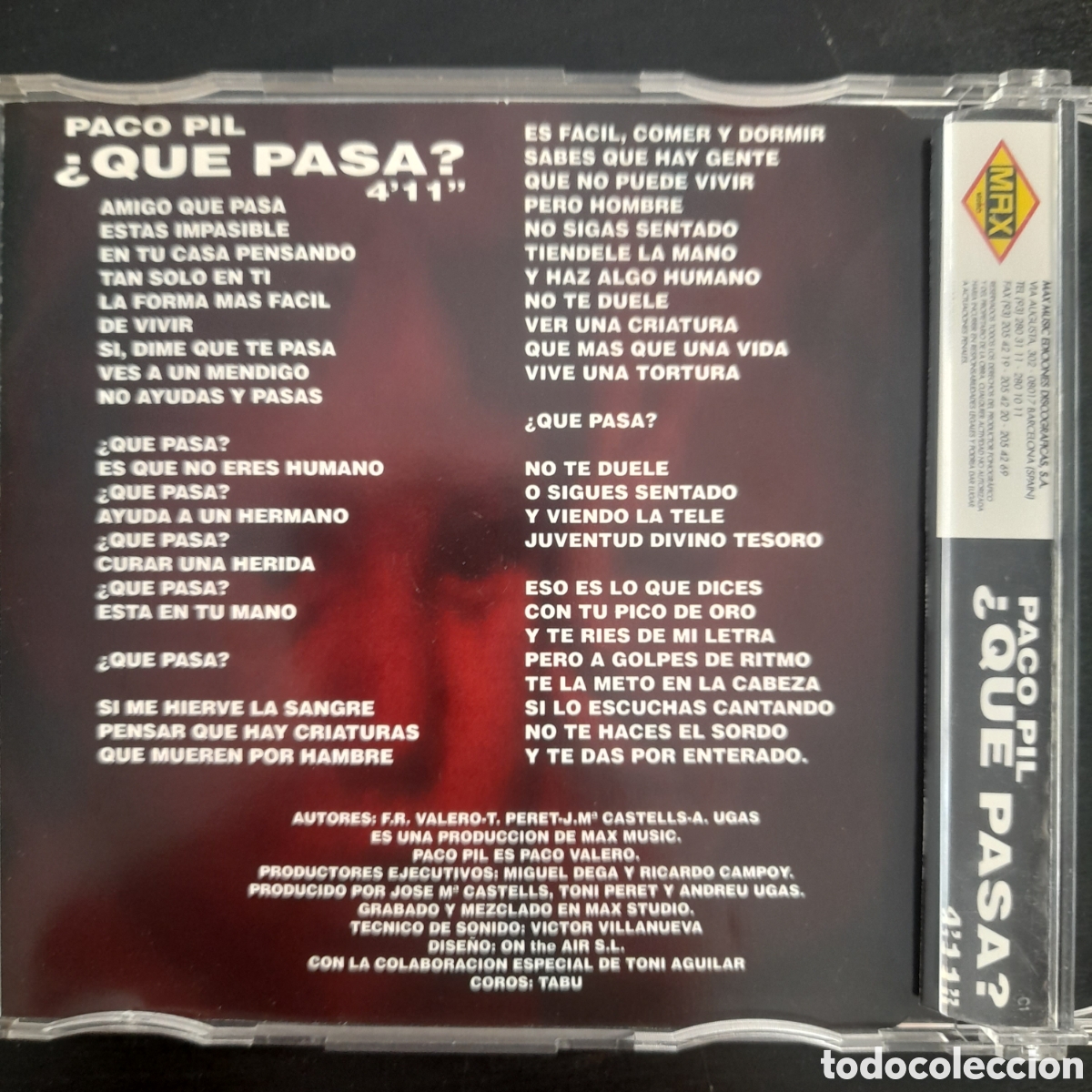 CDs de m&uacute;sica: Paco Pil &ndash; &iquest;Qu&eacute; Pasa? CD, Single, Promo - Foto 2