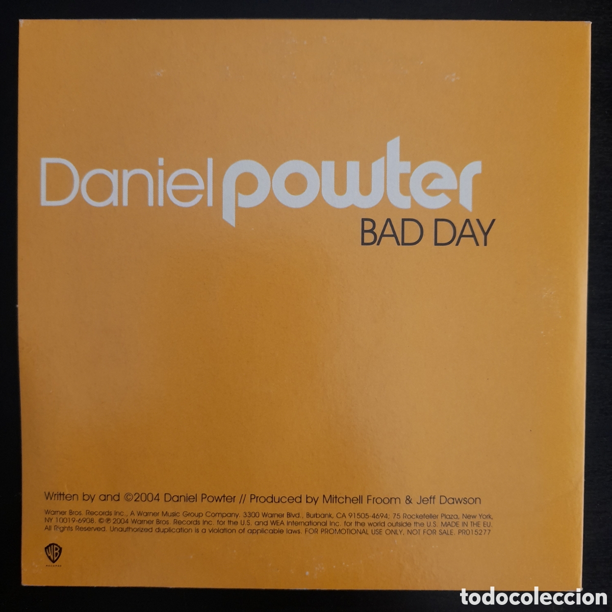 CDs de m&uacute;sica: Daniel Powter &ndash; Bad Day. CD, Single, Promo - Foto 2