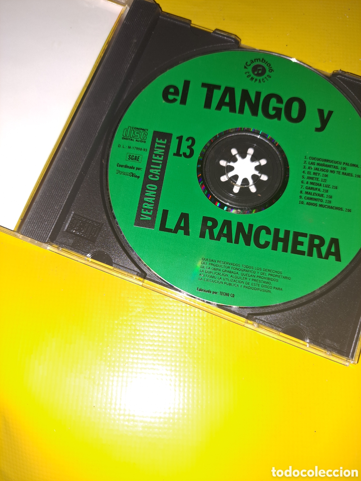 CDs de m&uacute;sica: CD EL TANGO Y LA RANCHERA, VERANO CALIENTE. 1993 - Foto 2