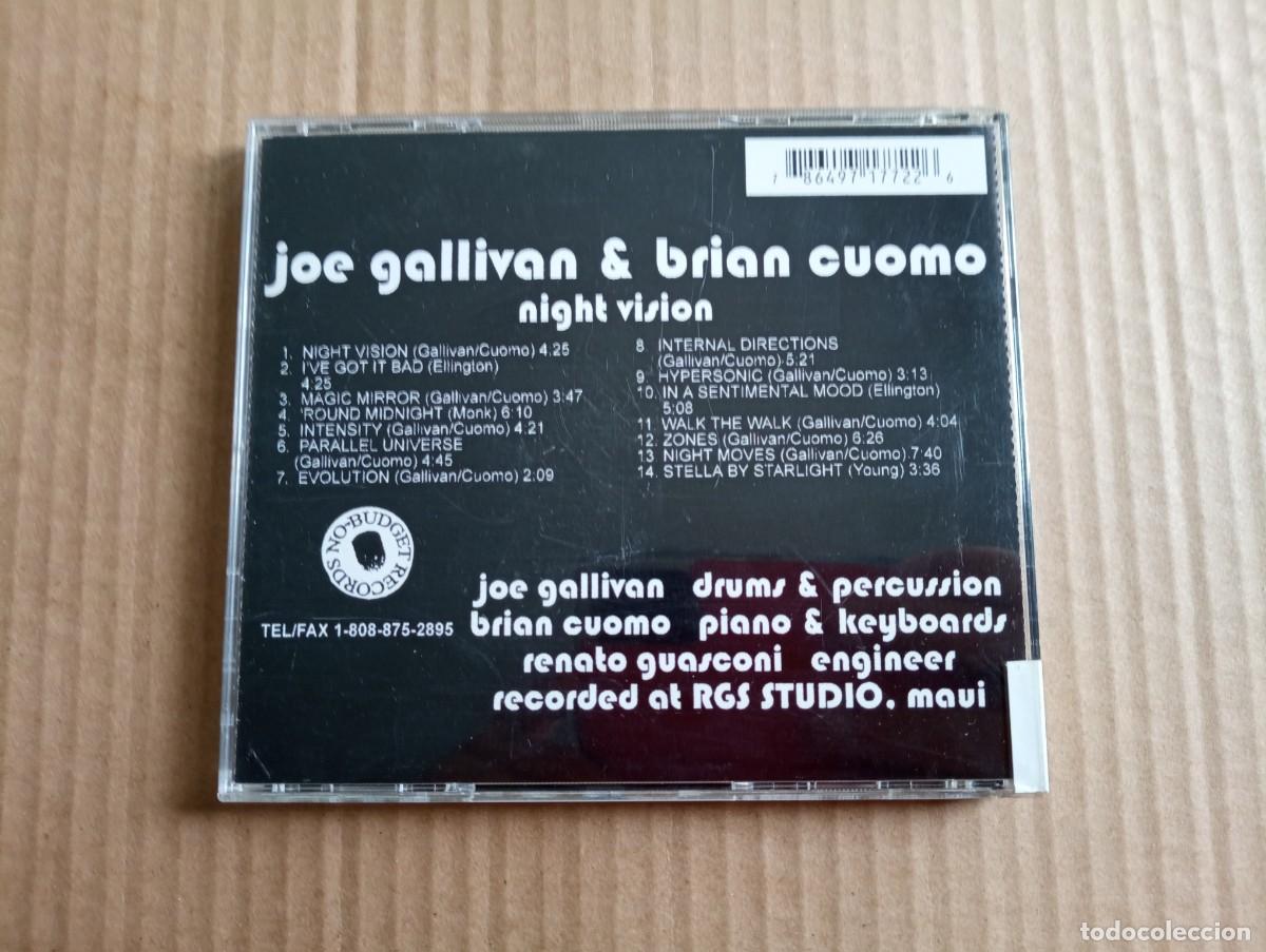 CDs de m&uacute;sica: JOE GALLIVAN & BRIAN CUOMO - NIGHT VISION CD JAZZ - Foto 3