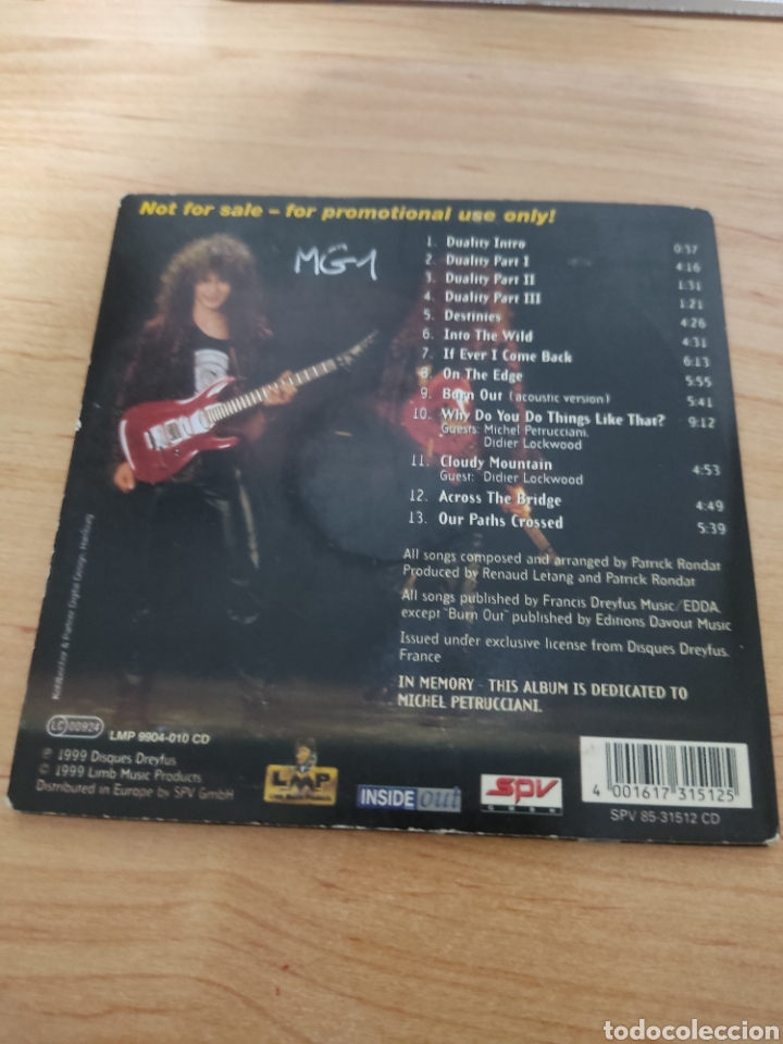 CDs de m&uacute;sica: cd promo Patrick Rondat &lrm;&ndash; On The Edge - Foto 2