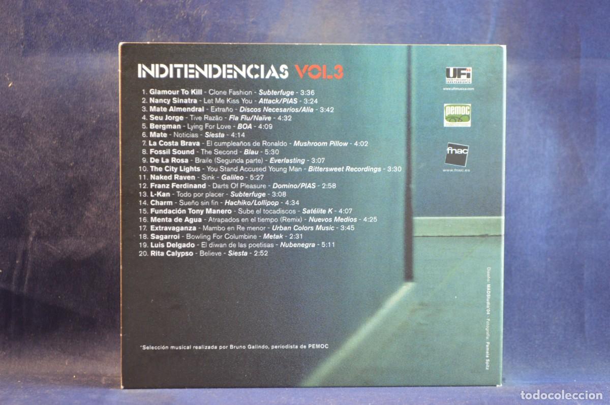 CDs de m&uacute;sica: VARIOUS - INDITENDENCIAS VOL.3 - CD - Foto 2