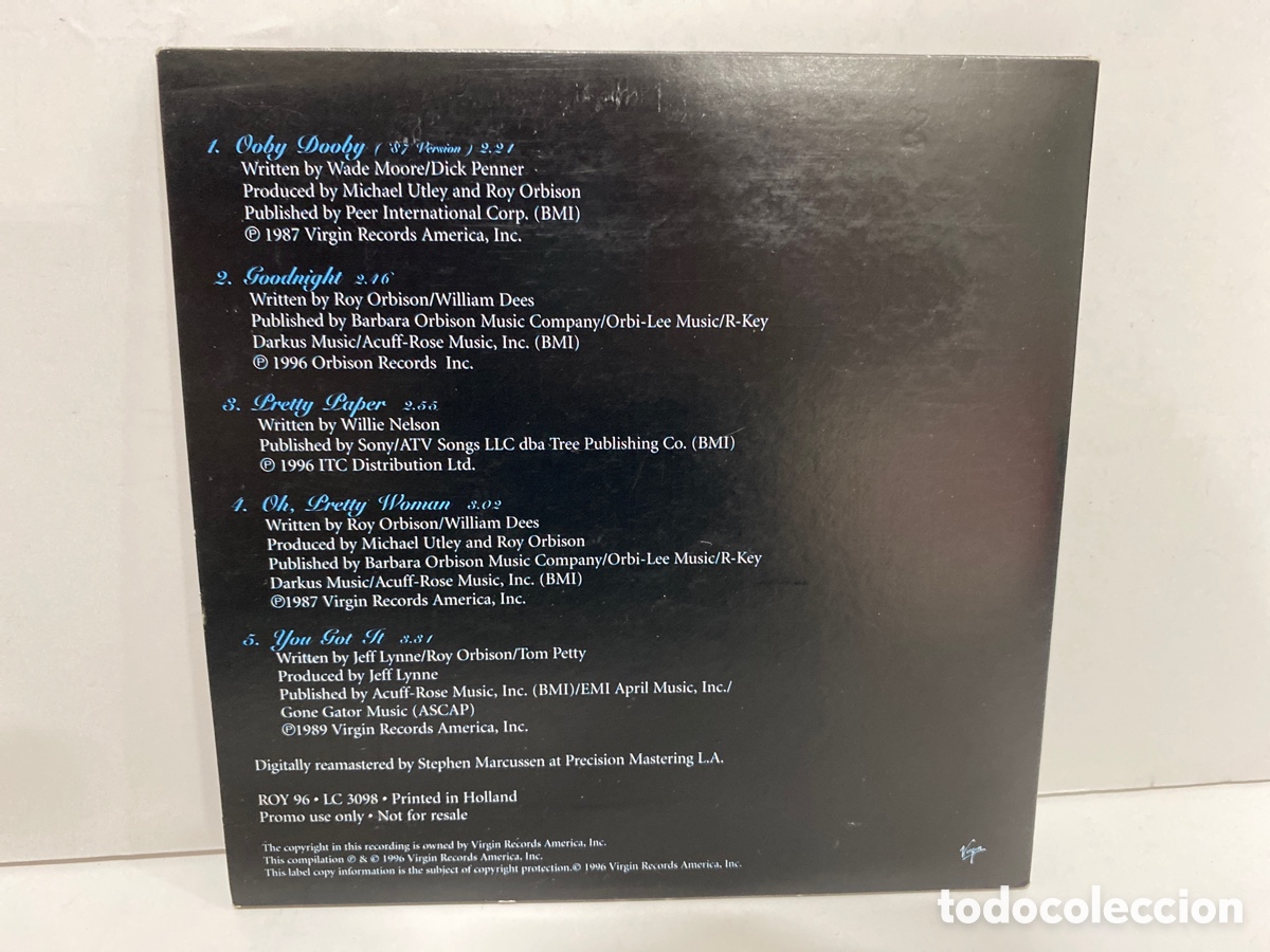 CDs de m&uacute;sica: Roy Orbison - 5 Track Sampler (CD, Comp) M-80 - Foto 2