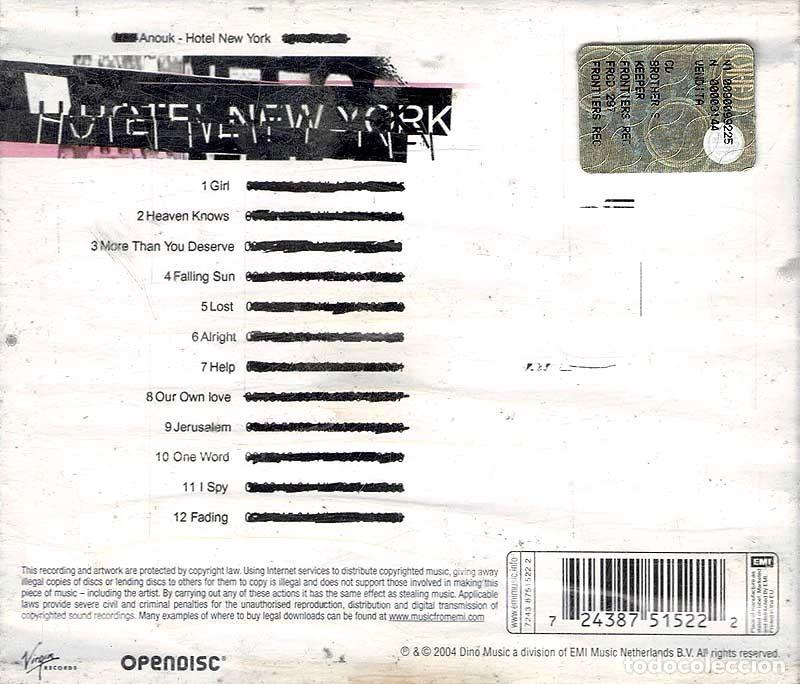 CDs de m&uacute;sica: Anouk - Hotel New York. CD - Foto 2