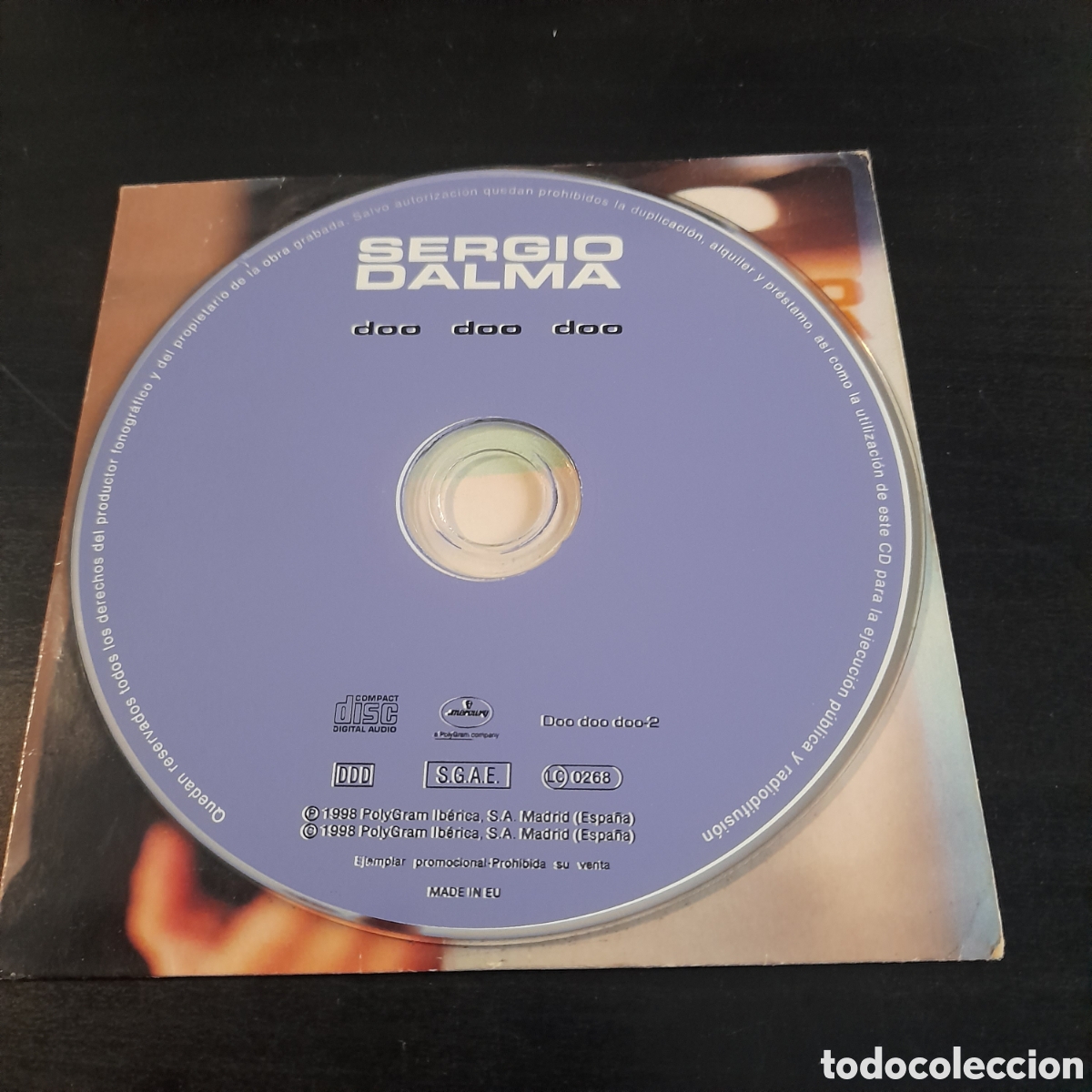 CDs de m&uacute;sica: Sergio Dalma &ndash; Doo Doo Doo. CD, Single, Promo, 1998 - Foto 3