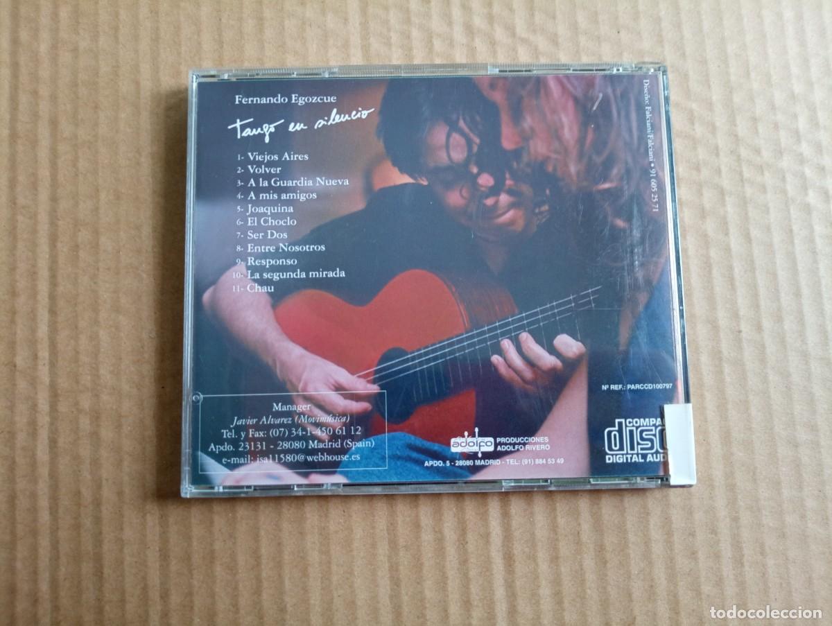 CDs de m&uacute;sica: FERNANDO EGOZCUE - TANGO EN SILENCIO CD 2003 NUEVO - Foto 3