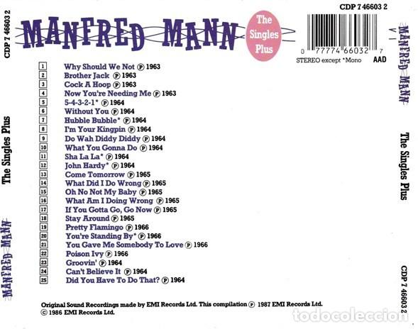 CDs de m&uacute;sica: Manfred Mann &ndash; The Singles Plus - Foto 2