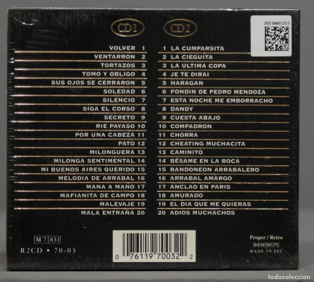 CDs de m&uacute;sica: 2 CD. Carlos Gardel &ndash; El Rey Del &iexcl;Tango!. PRECINTADO - Foto 2