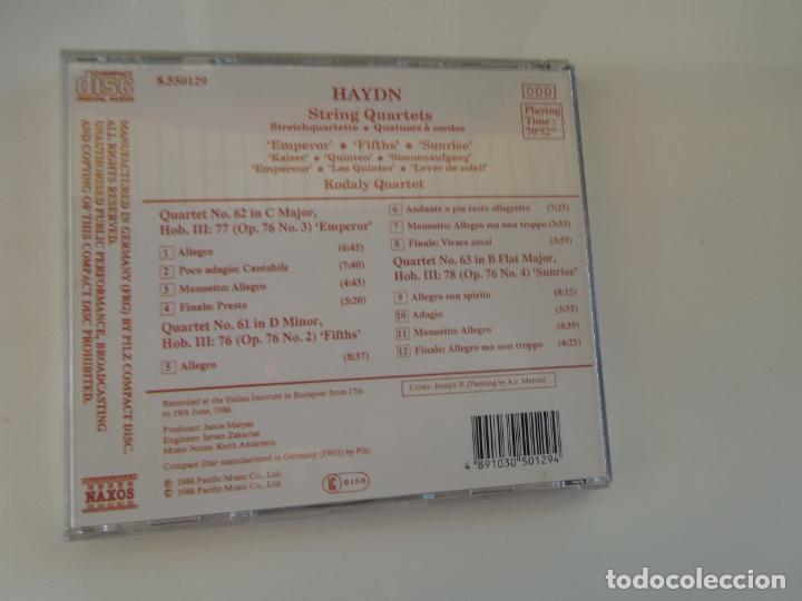 CDs de m&uacute;sica: HAYDN , STRING QUARTETS - EMPEROR - FIFTHS - SUNRISE - KODALY QUARTET - CD +LIBRETO - Foto 2