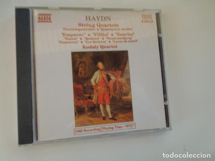 CDs de m&uacute;sica: HAYDN , STRING QUARTETS - EMPEROR - FIFTHS - SUNRISE - KODALY QUARTET - CD +LIBRETO - Foto 1