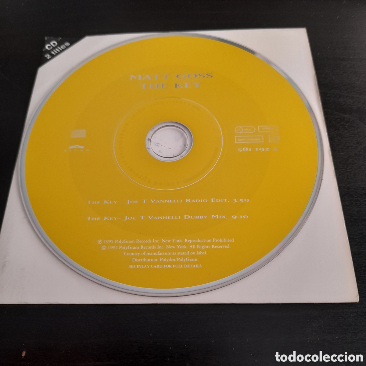CDs de m&uacute;sica: Matt Goss &ndash; The Key. CD, Single, 1995, Holanda - Foto 3