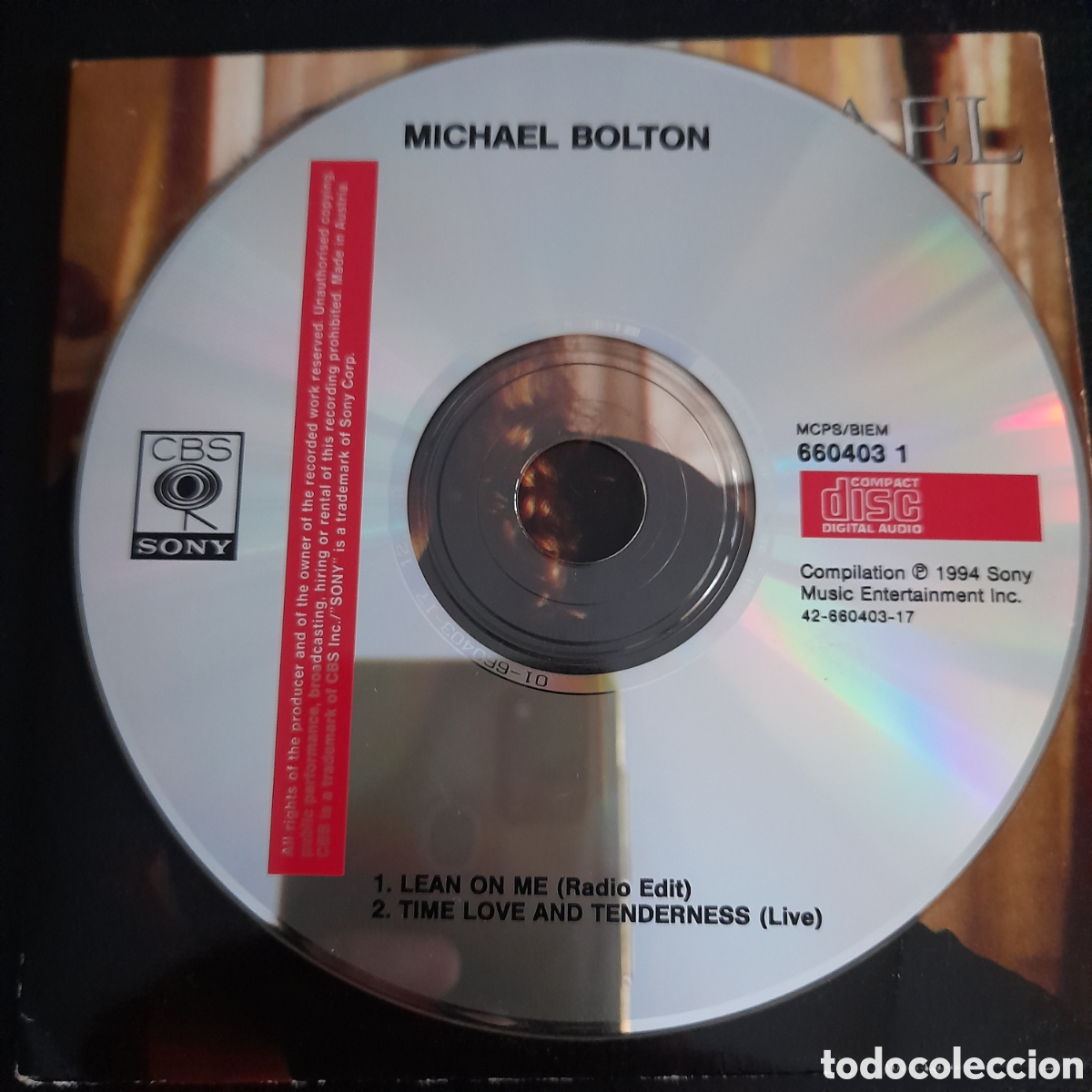 CDs de m&uacute;sica: Michael Bolton &ndash; Lean On Me. CD, Maxi-Single - Foto 3