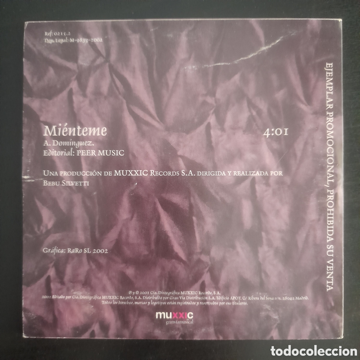 CDs de m&uacute;sica: Tamara &ndash; Mi&eacute;nteme. CD, Single, Promo - Foto 2
