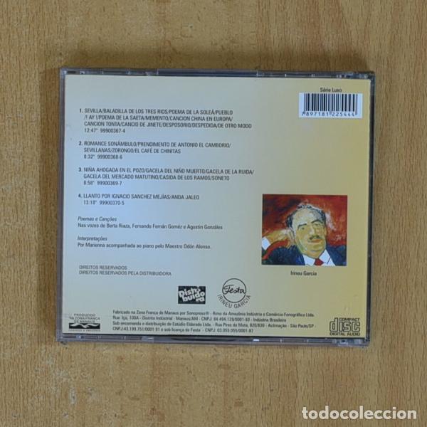CDs de m&uacute;sica: FEDERICO GARCIA LORCA - POEMAS E CANCONS - CD - Foto 2