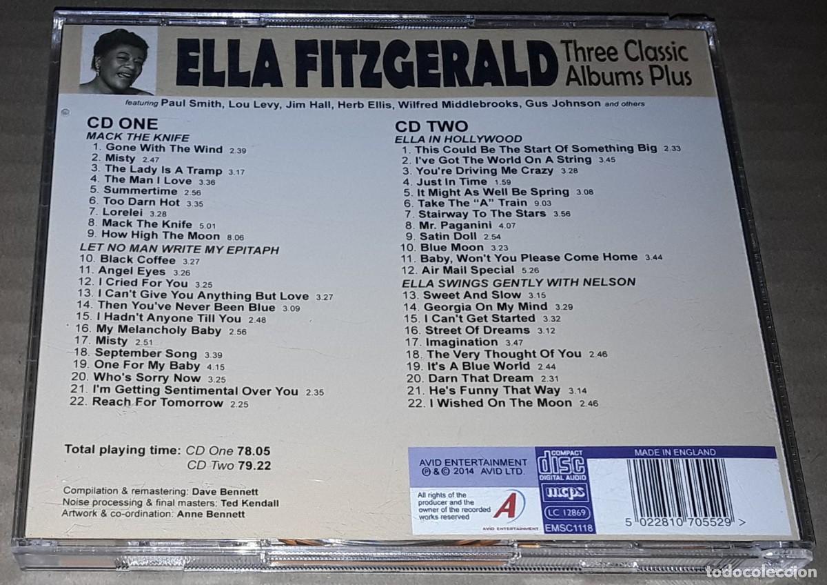 CDs de m&uacute;sica: 2 CD - ELLA FITZGERALD - THREE CLASSICS ALBUMS PLUS - Foto 2