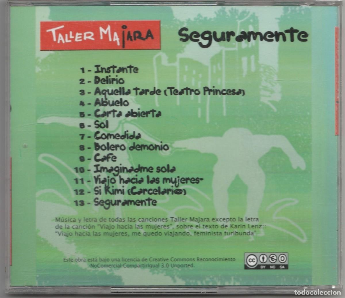CDs de m&uacute;sica: CD TALLER MAJARA - SEGURAMENTE - Foto 2