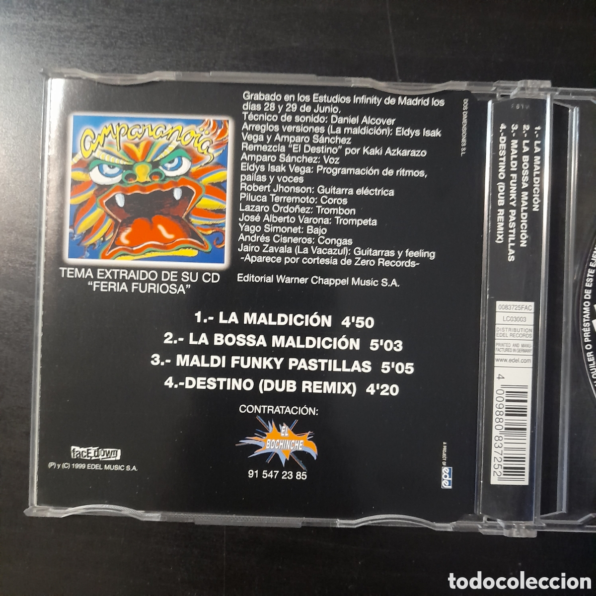 CDs de m&uacute;sica: Amparanoia &ndash; La Maldici&oacute;n. CD, Single 1999 - Foto 3