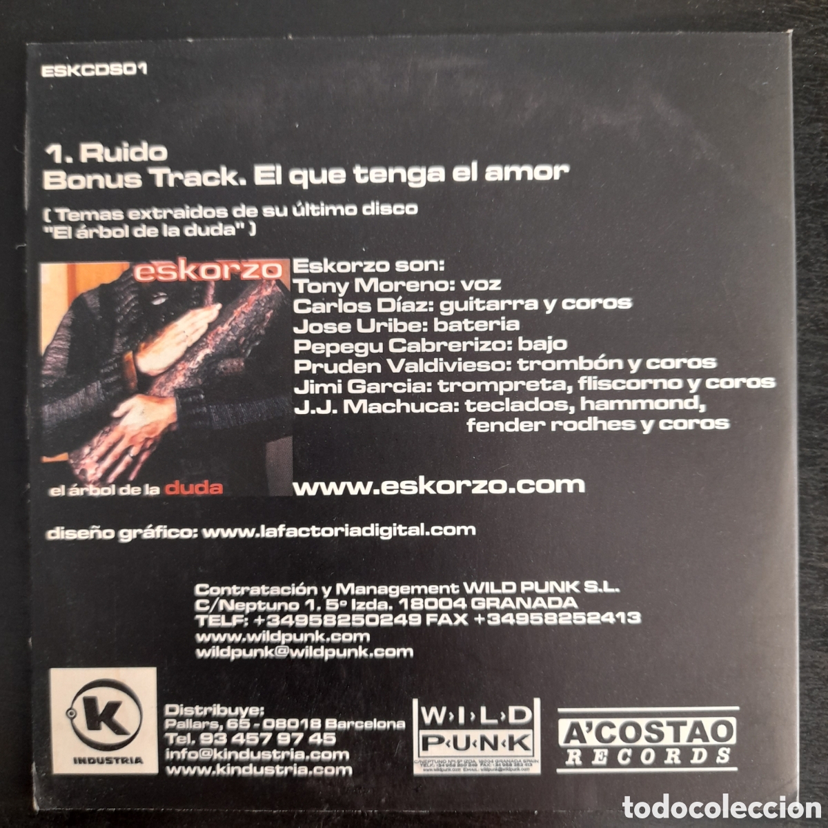 CDs de m&uacute;sica: Eskorzo &ndash; Ruido. CD, Single - Foto 2