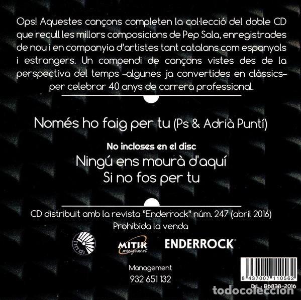 CDs de m&uacute;sica: CD - PEP SALA - NOM&Eacute;S HO FAIG PER TU - Foto 2