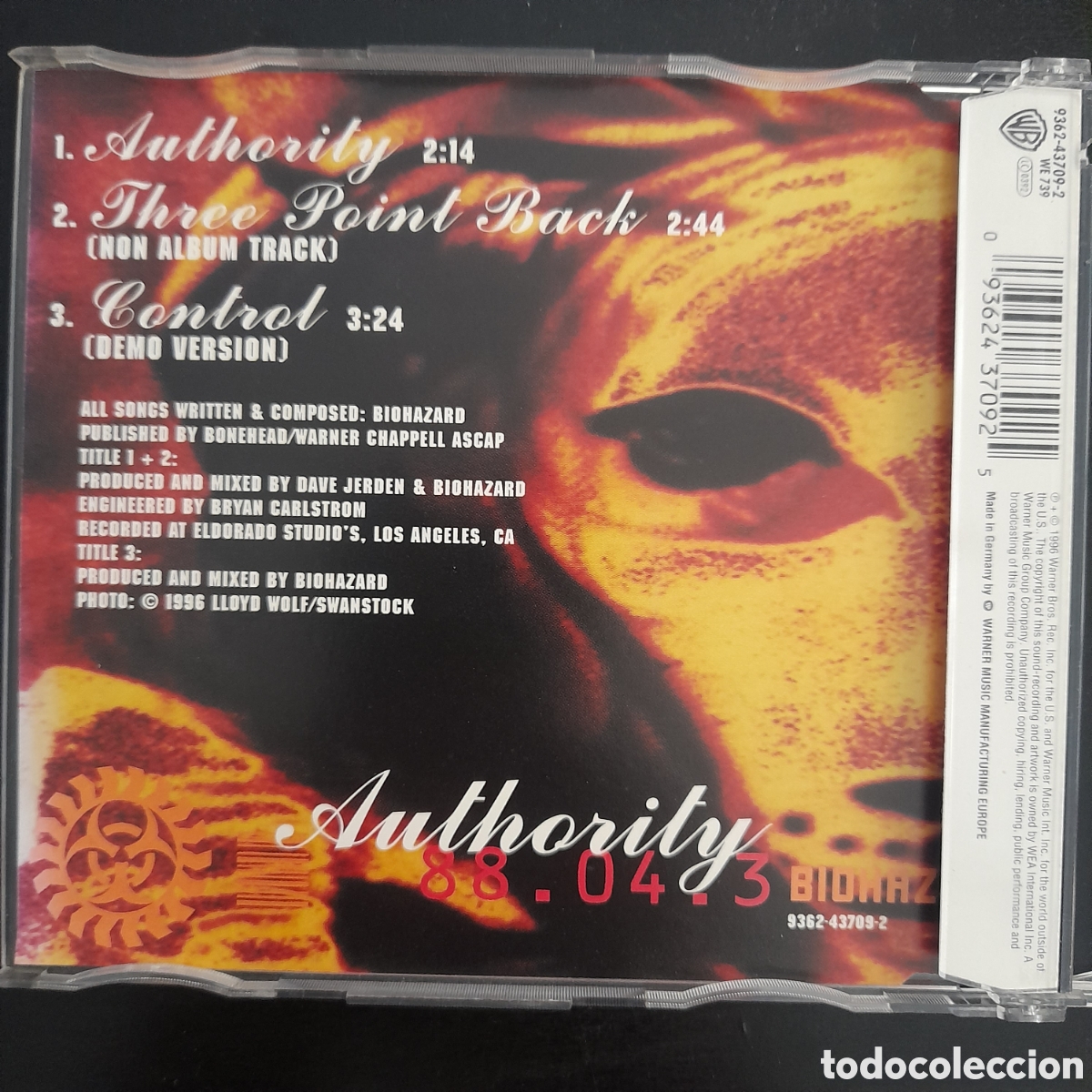 CDs de m&uacute;sica: Biohazard &ndash; Authority. 1996, Alemania. CD, Single - Foto 2