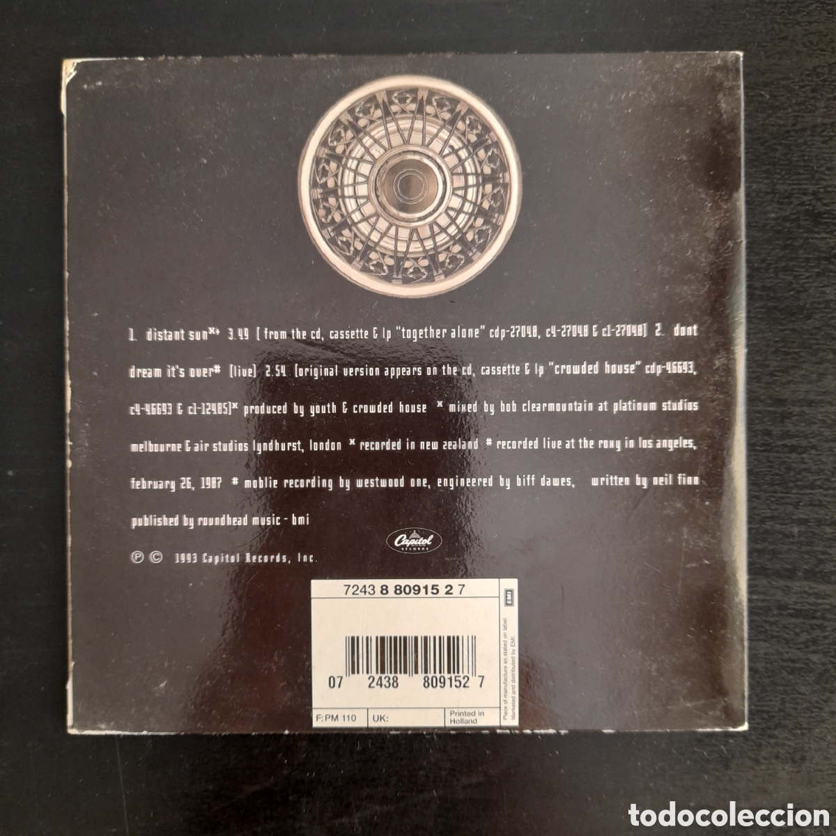 CDs de m&uacute;sica: Crowded House &ndash; Distant Sun. CD, Single 1993 Europa - Foto 2