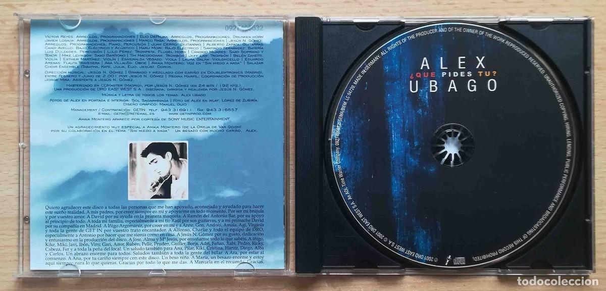 CDs de m&uacute;sica: CD &Aacute;lex Ubago - &iquest;Qu&eacute; pides t&uacute;? - Foto 3