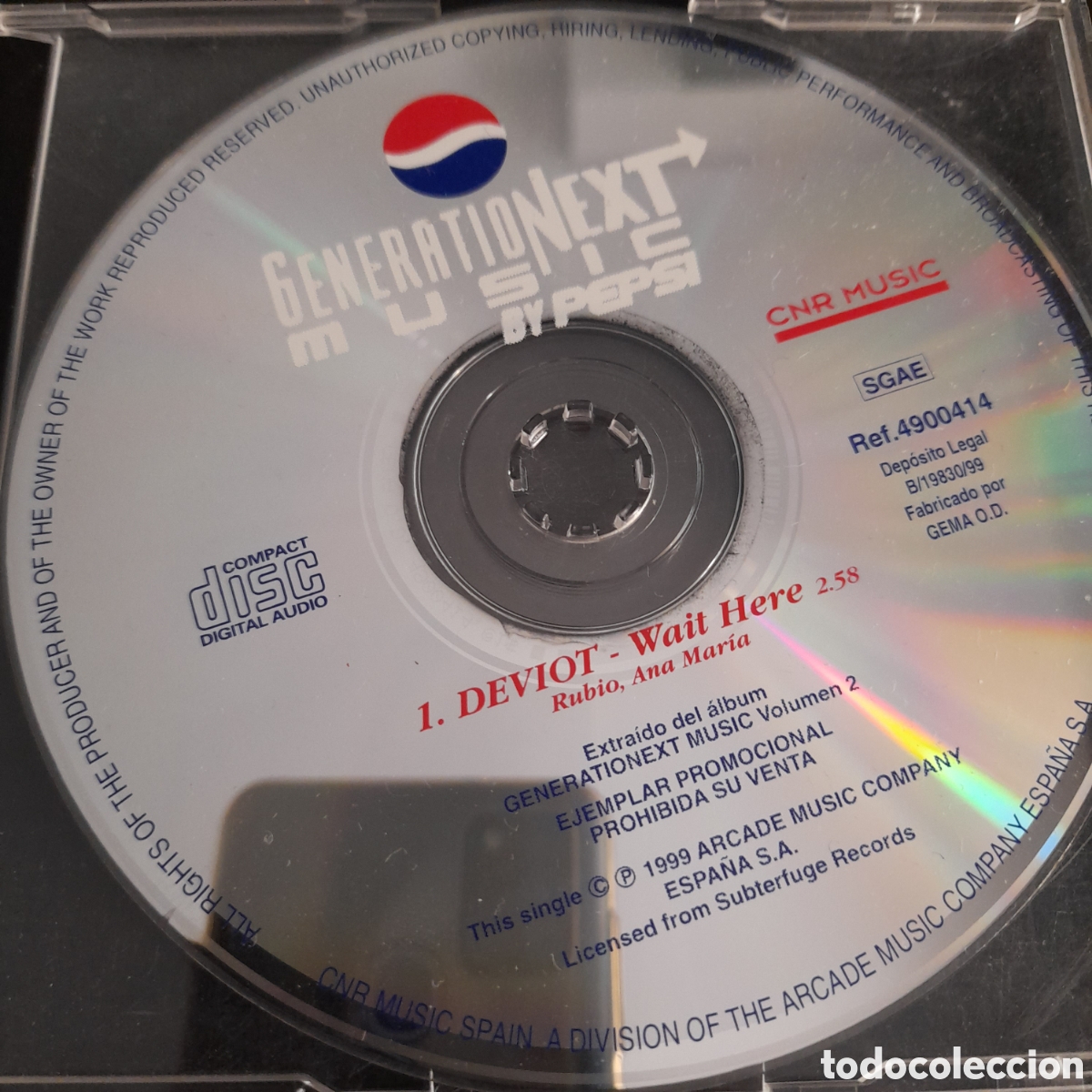 CDs de m&uacute;sica: Deviot &ndash; Wait Here. Pepsi Generation Next. CD, Single, Promo, Espa&ntilde;a - Foto 1