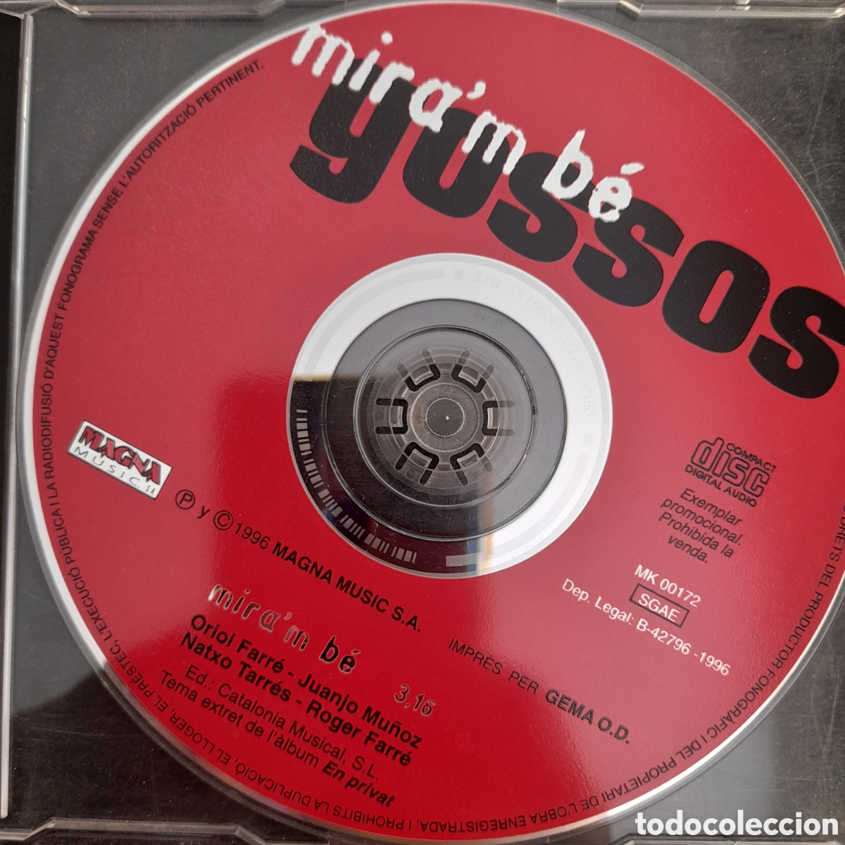 CDs de m&uacute;sica: Gossos &ndash; Miram B&eacute;. CD, Single, Promo, Slim Case - Foto 3