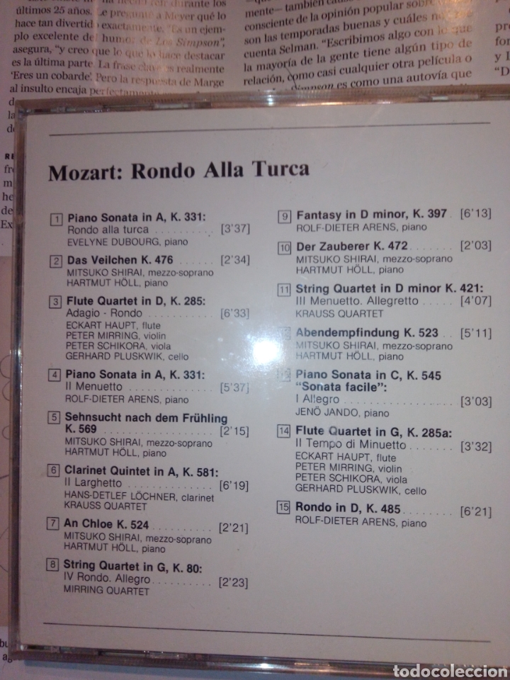 CDs de m&uacute;sica: Rondo alla turca Mozart - Foto 2