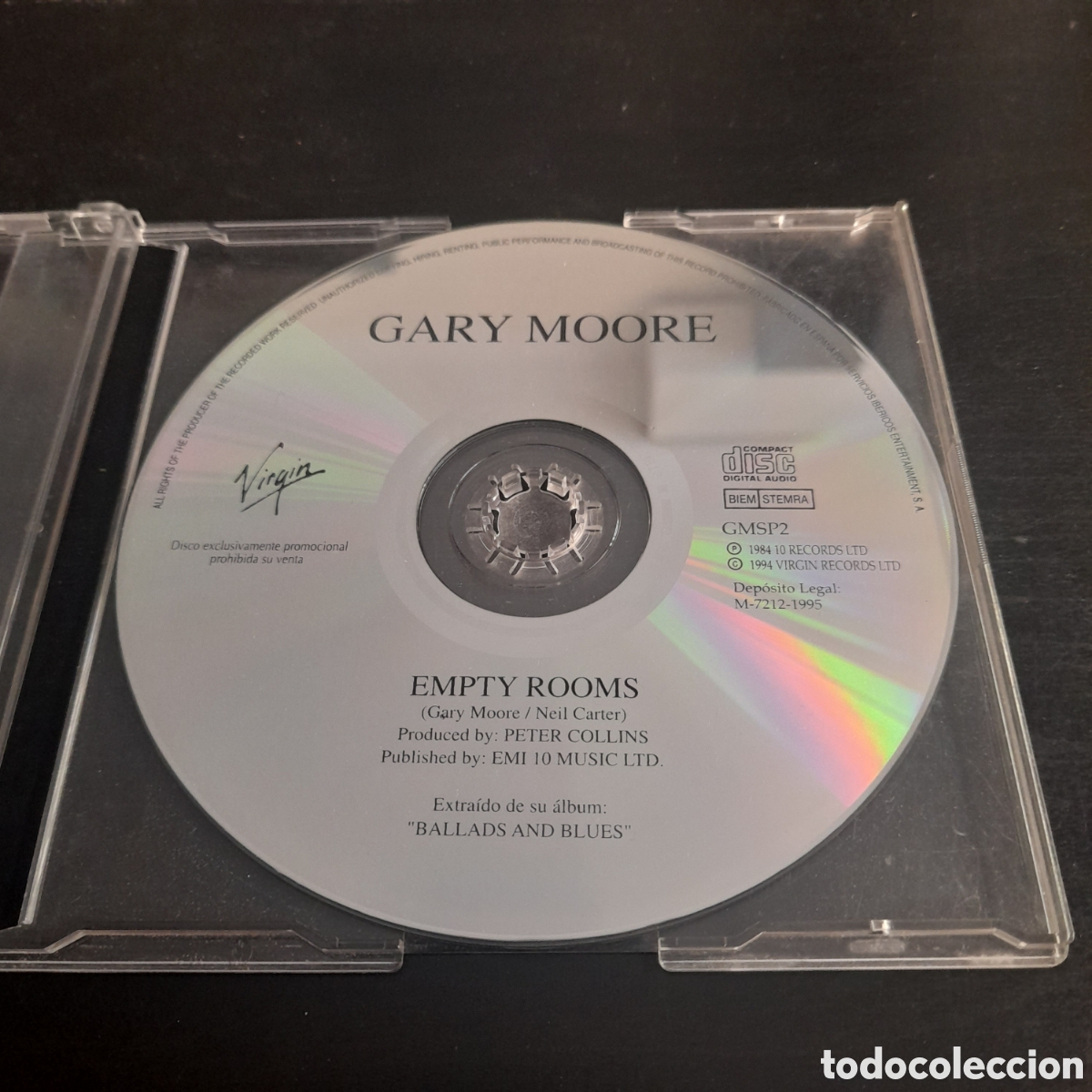 CDs de m&uacute;sica: Gary Moore &ndash; Empty Rooms. CD, Single, Promo 1995 Espa&ntilde;a - Foto 1