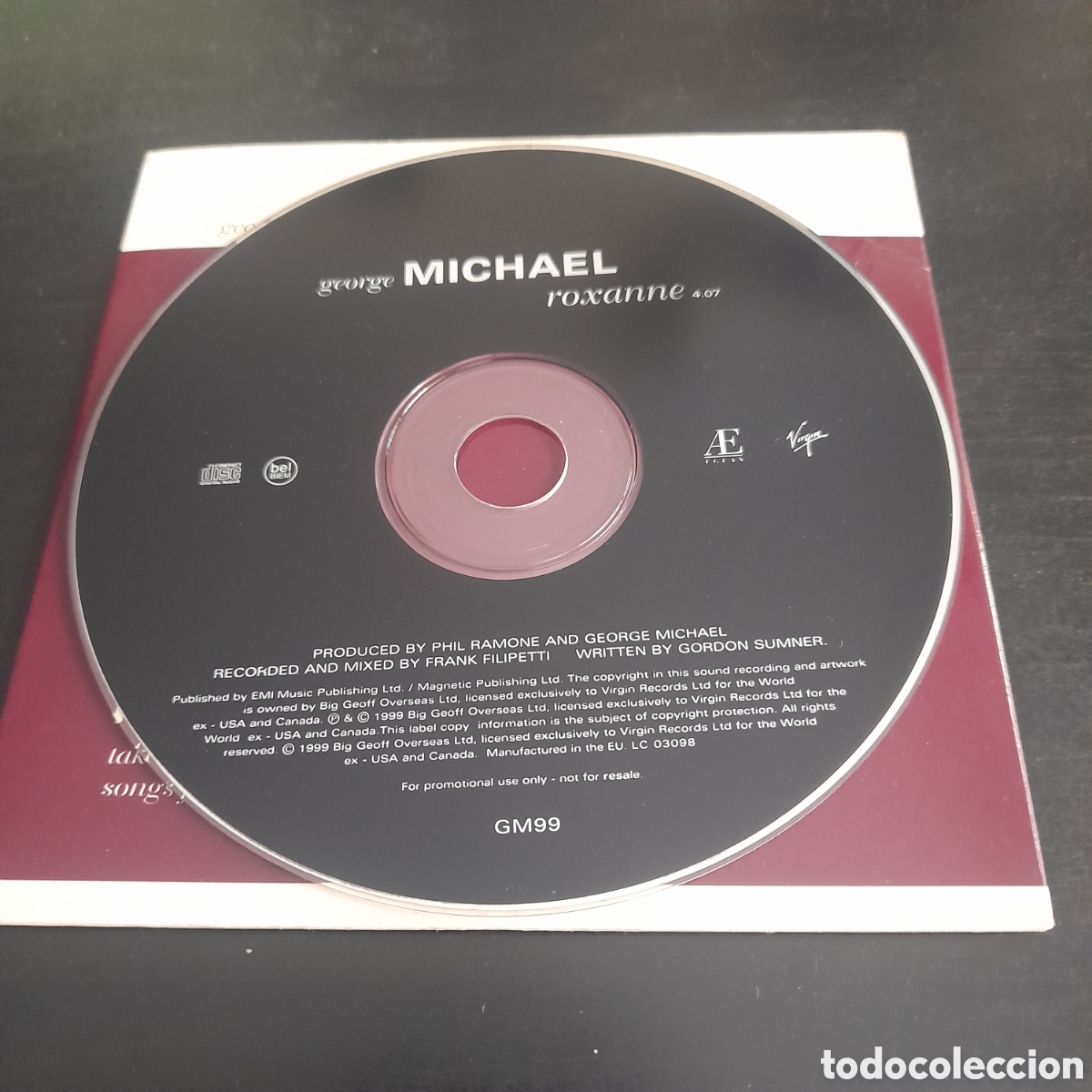 CDs de m&uacute;sica: George Michael &ndash; Roxanne. CD, Single, Promo 1999 UK - Foto 3
