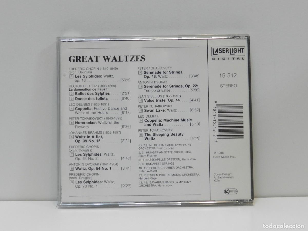 CDs de m&uacute;sica: DISCO CD. Great Waltzes. COMPACT DISC. - Foto 2