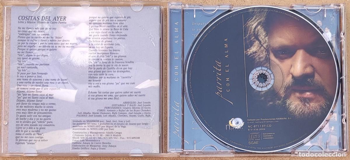 CDs de m&uacute;sica: PARRITA - CON EL ALMA (CD) 2006 - 11 COPLAS - Foto 2