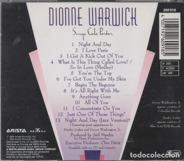 CDs de m&uacute;sica: Dionne Warwick &ndash; Sings Cole Porter - Foto 2