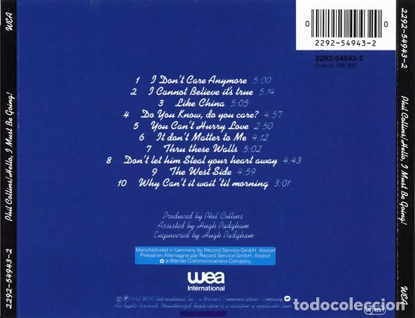 CDs de m&uacute;sica: Phil Collins - Hello I must be going! - Foto 2
